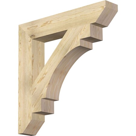 Ekena Millwork Merced Slat Rough Sawn Bracket, Douglas Fir, 6"W x 36"D x 36"H BKT06X36X36MRC06RDF